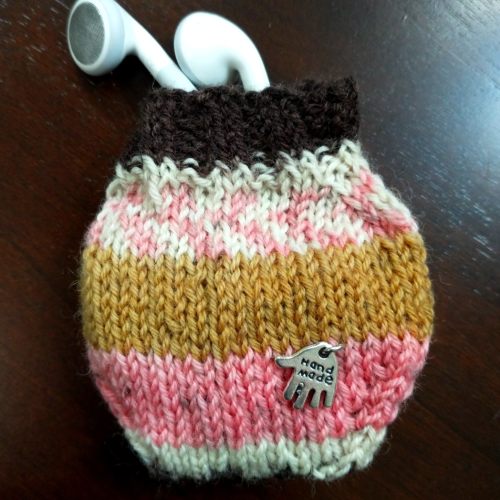 Earbud Sweater, Hand knit